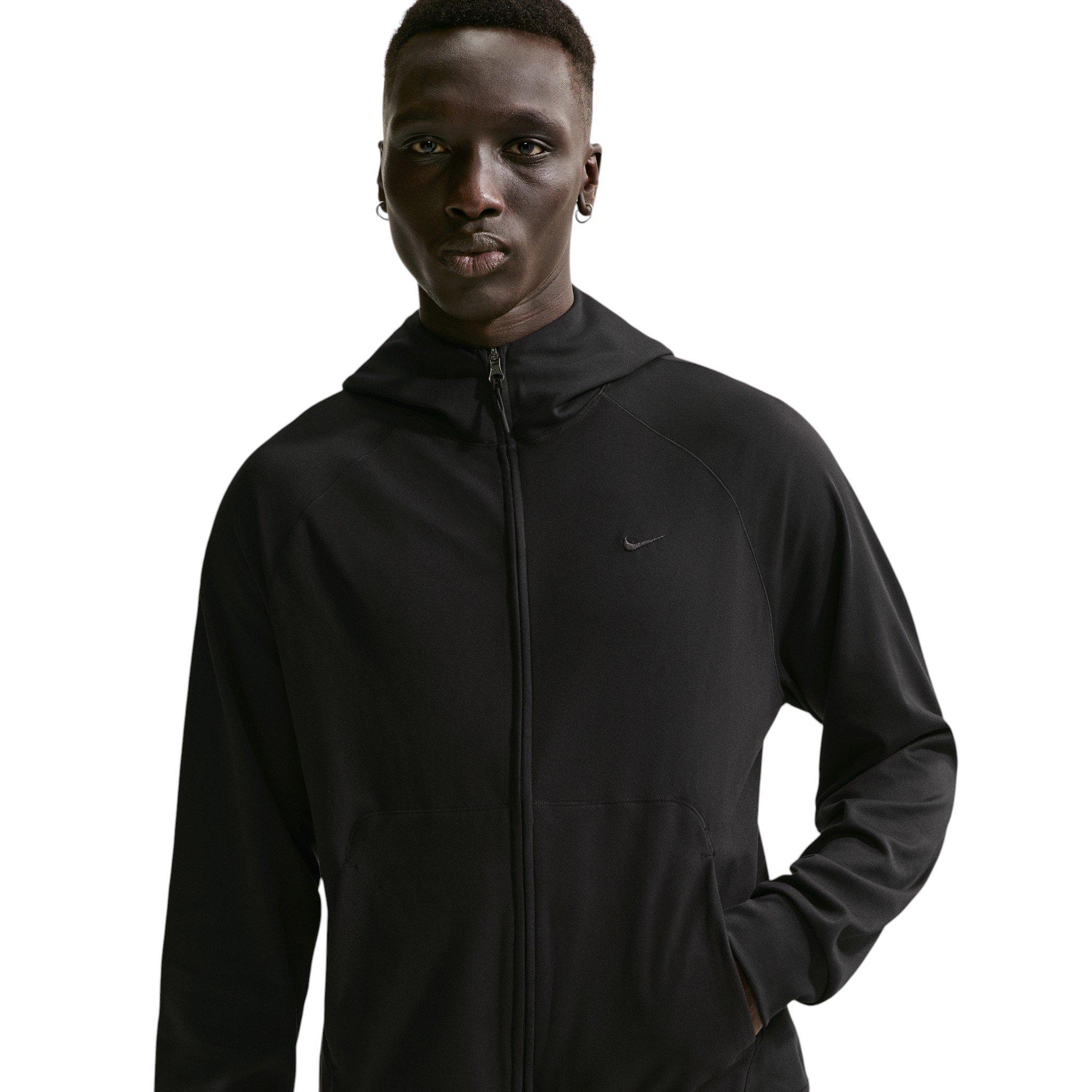 Nike Men's Primary NanoKnit Dri-FIT UV Protection Full-Zip Performance Hoodie - BLACK